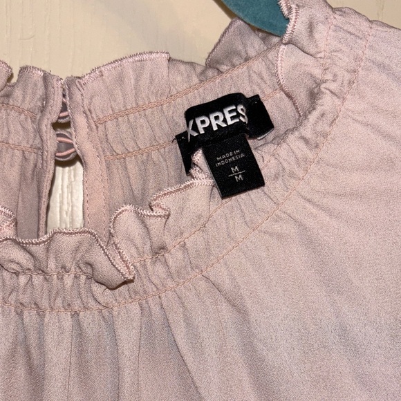Express Light Pink Ruffle Blouse - Picture 6 of 6